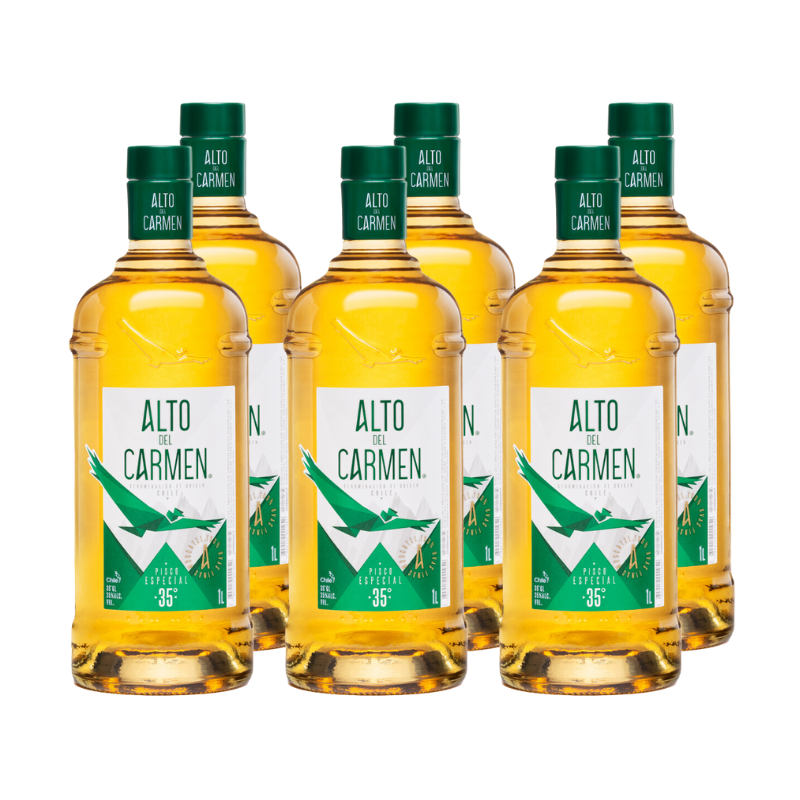 Pack x6 Pisco Alto del Carmen 35° 1 Lt