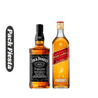 Pack Fiesta. 2 Whisky Jhonnie Walker Red Label 750ml + 2 Whisky Jack Daniels Tennessee 40° 750ml
