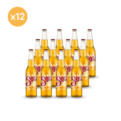 Pack x12 Cerveza Sol 710 cc