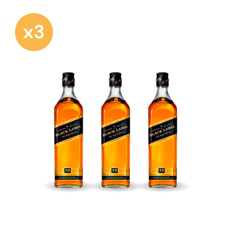 Pack x3 Whisky Johnnie Walker Black 750ml