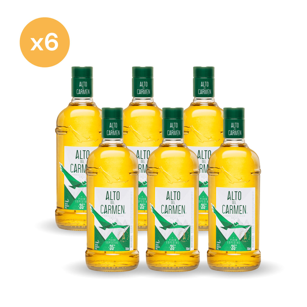 Pack x6 Pisco Alto del Carmen 750 cc 35°