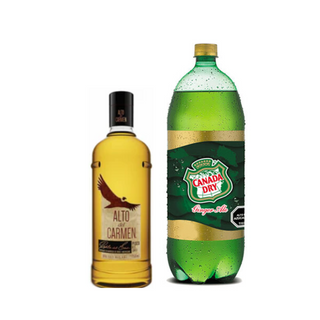 Promo Pisco Alto del Carmen Roble del Sur 1000 ml + Bebida 3 Lts Variedades