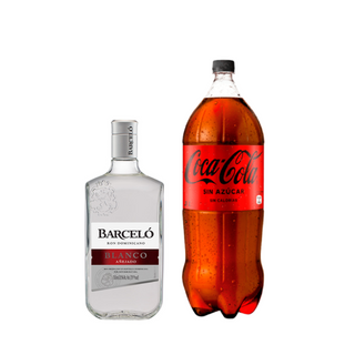 Promo Ron Barceló Blanco 750ml + Bebida 3 Lts Variedades