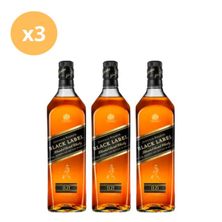 Pack x3 Whisky Johnnie Walker Black 750 ml