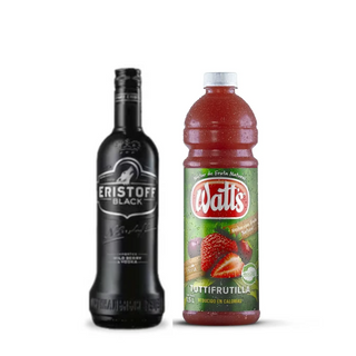 Promo Vodka Eristoff Black 700 ml + Jugo Watts Sabores