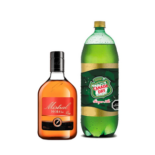 Promo Pisco Mistral Nobel Fire 750 ml + Bebida 3 Lts Variedades