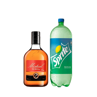Promo Pisco Mistral Nobel Fire 750 ml + Bebida 3 Lts Variedades