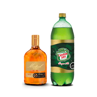 Promo Pisco Mistral Nobel Honey 750 ml + Bebida 3 Lts Variedades