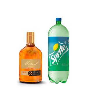 Promo Pisco Mistral Nobel Honey 750 ml + Bebida 3 Lts Variedades