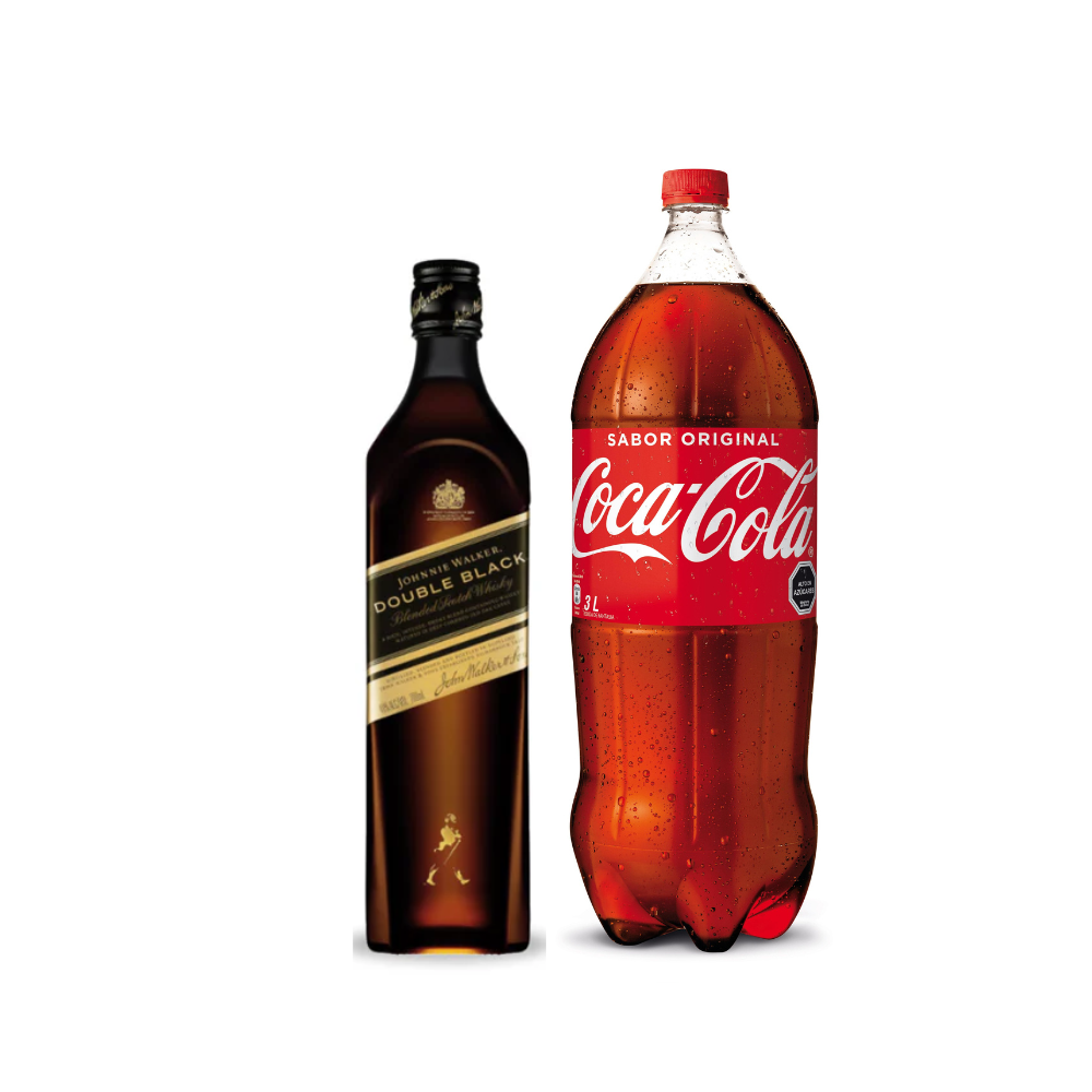 Promo Whisky Johnnie Walker Double Black Label 750 cc + Bebida 3 Lts Variedades