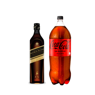 Promo Whisky Johnnie Walker Double Black Label 750 cc + Bebida 3 Lts Variedades
