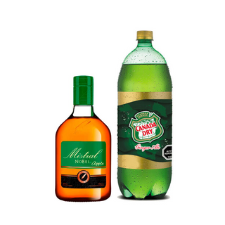 Promo Pisco Mistral Nobel Apple 750 ml + Bebida 3 Lts Variedades