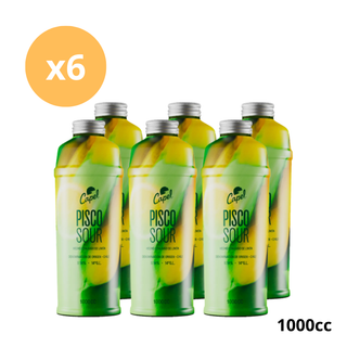 Pack x6 Pisco Sour Limón Capel 1000cc