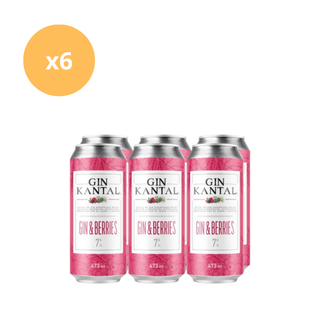 Pack x6 Gin Kantal Berries Lata 473 cc