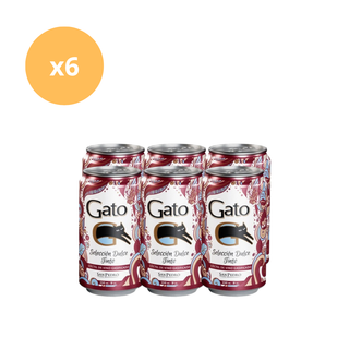 Pack x6 Cóctel Vino Gato Dulce Tinto 9° 350 cc